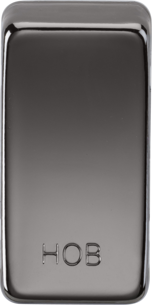 Switch cover "marked HOB" - black nickel