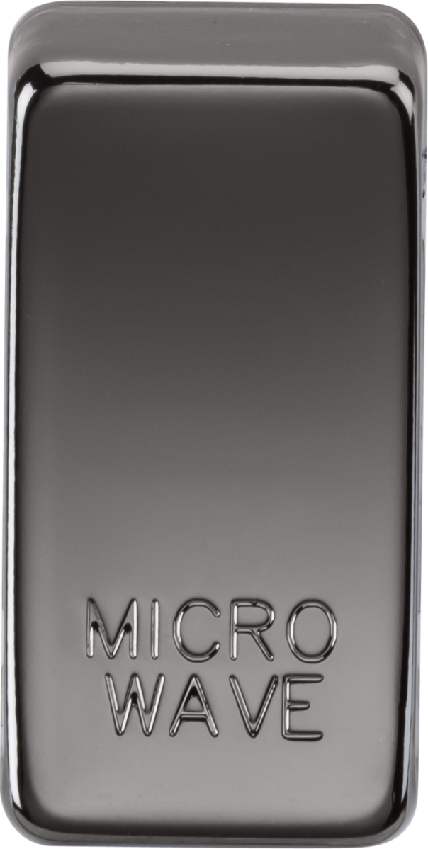 Switch cover "marked MICROWAVE" - black nickel
