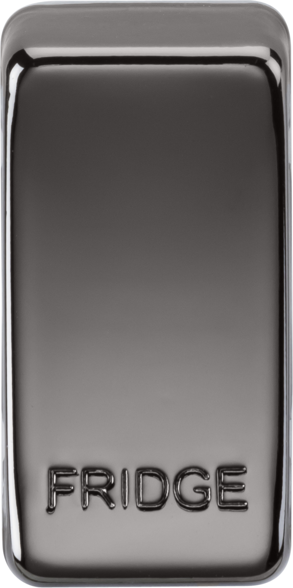 Switch cover "marked FRIDGE" - black nickel
