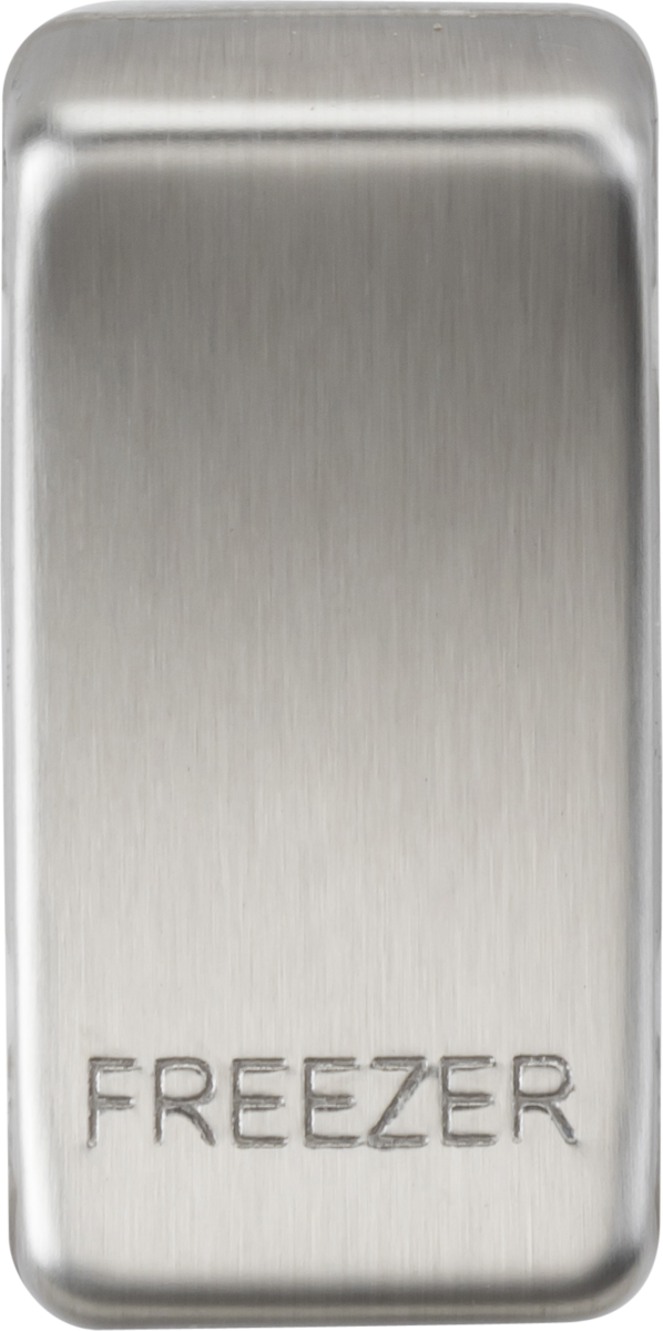 Switch cover "marked FREEZER" - brushed chrome
