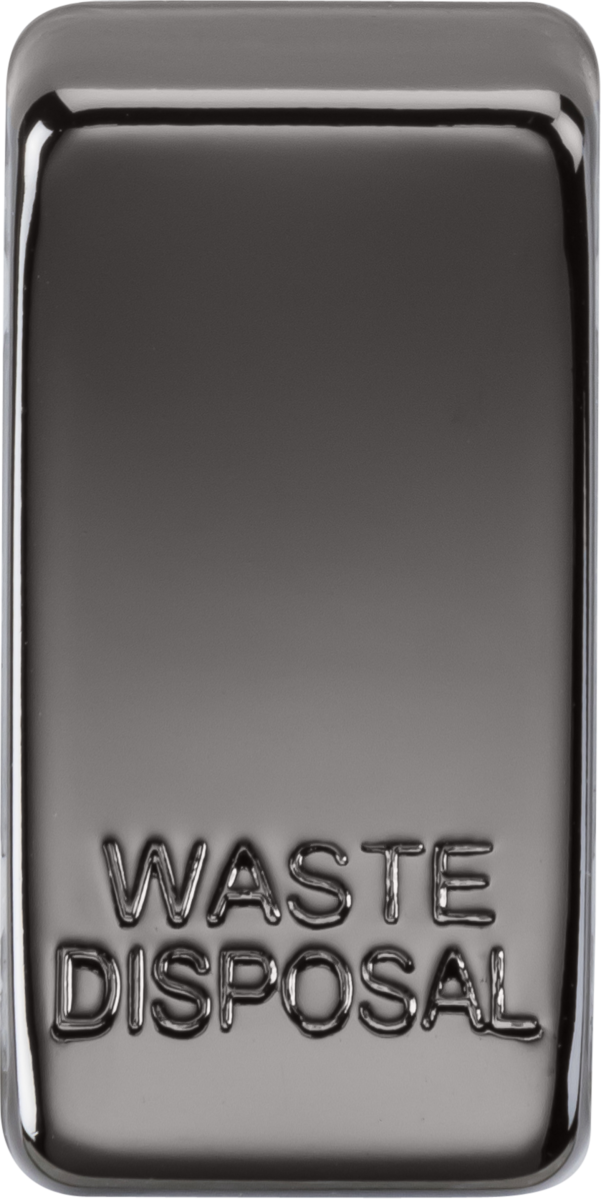 Switch cover "marked WASTE DISPOSAL" - black nickel