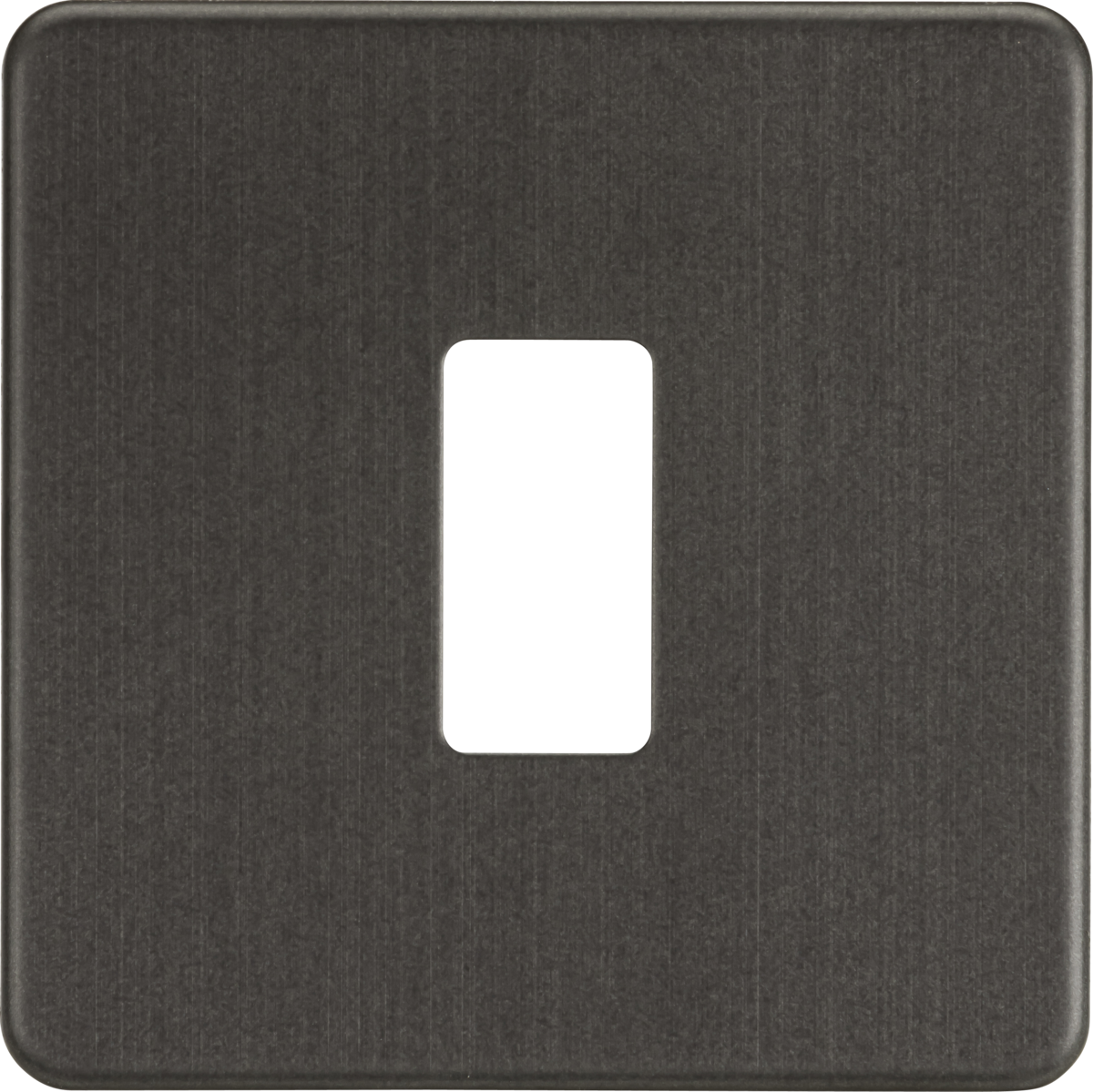 Screwless 1G grid faceplate - smoked bronze