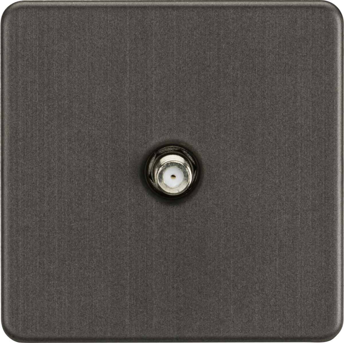 Screwless 1G SAT TV Outlet (Non-Isolated) - Smoked Bronze