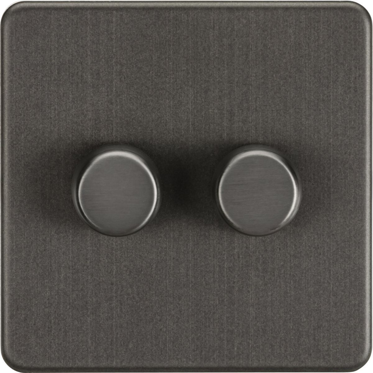 Screwless 2G 2-way 10-200W (5-150W LED) trailing edge dimmer - Smoked Bronze