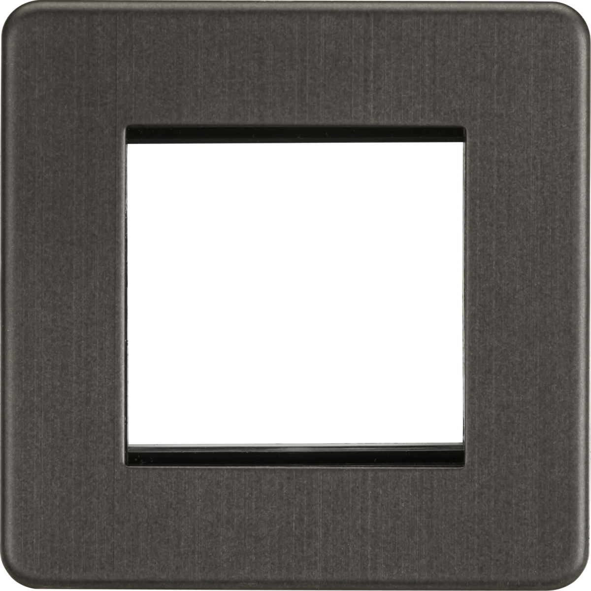 Screwless 2G Modular Faceplate - Smoked Bronze