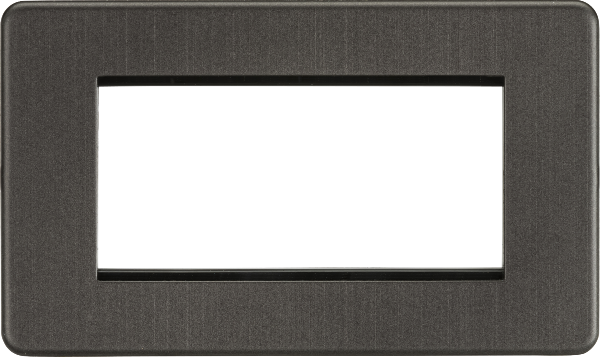 Screwless 4G Modular Faceplate - Smoked Bronze