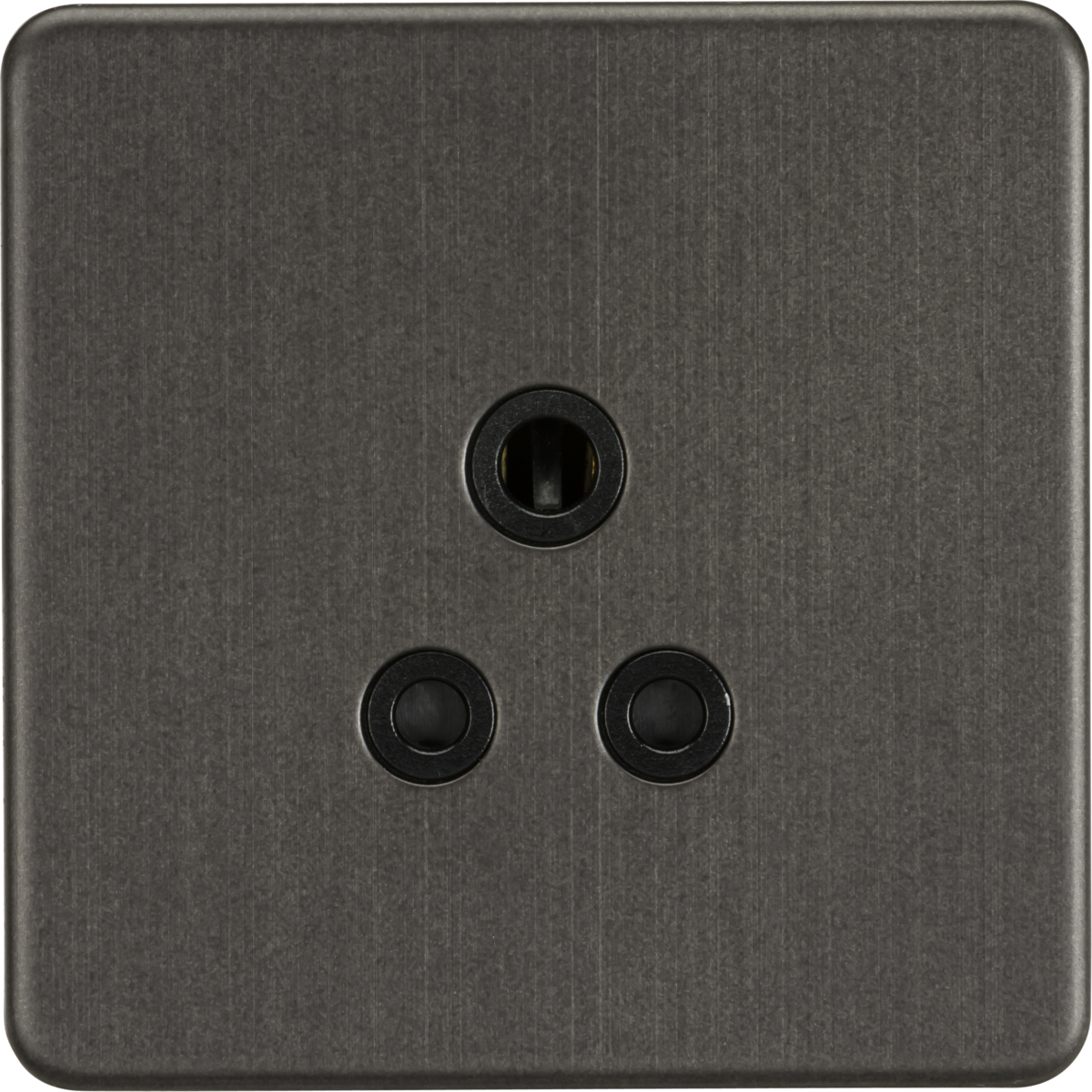 Screwless 5A Unswitched Socket - Smoked Bronze