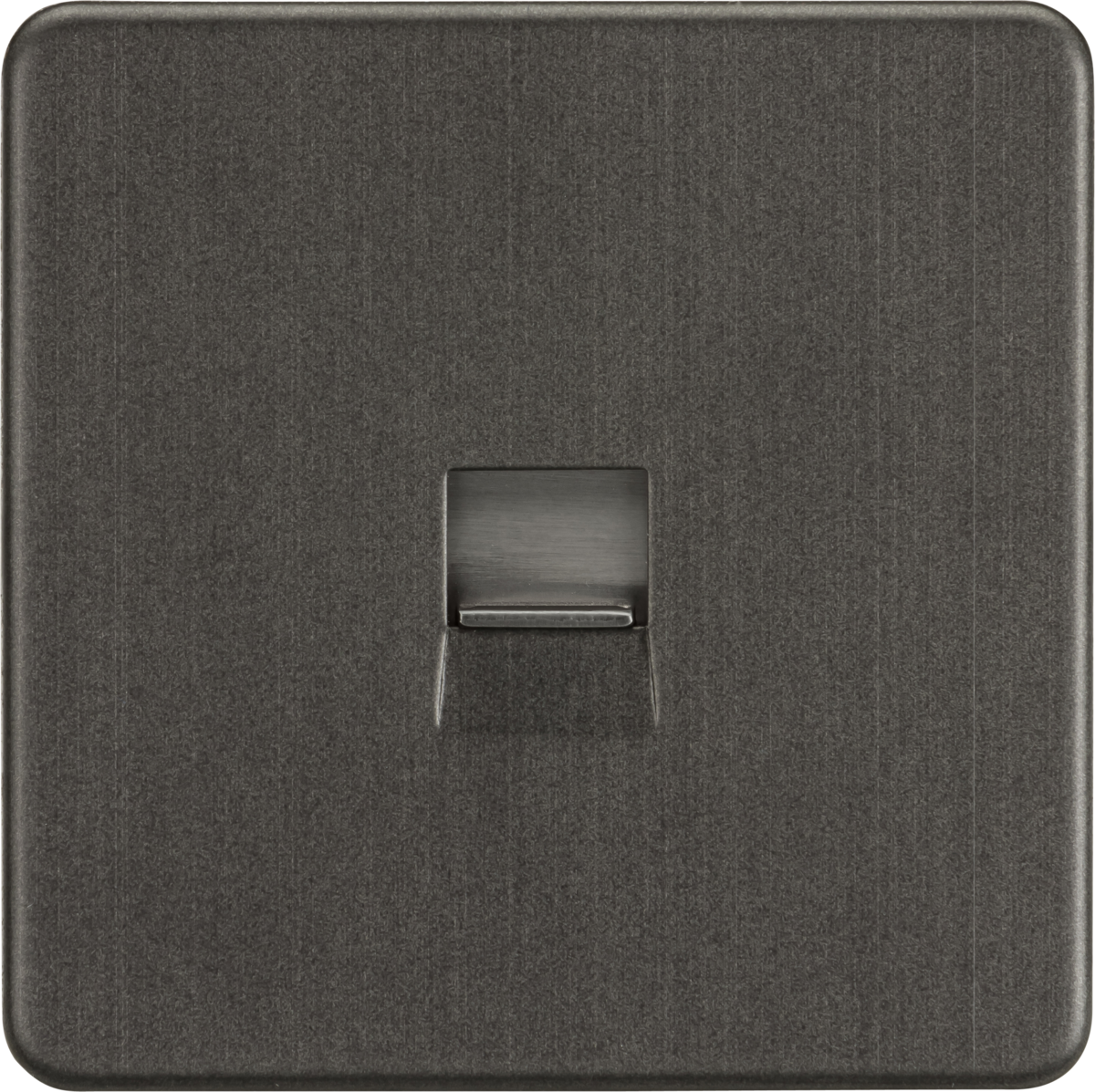 Screwless Telephone Master Socket - Smoked Bronze