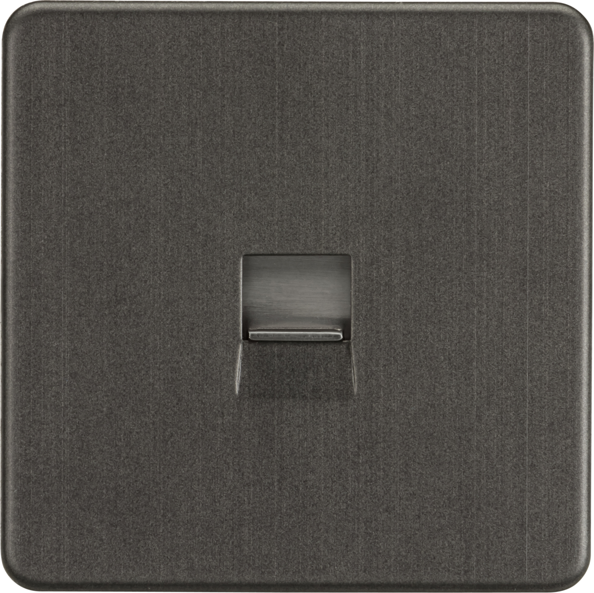 Screwless Telephone Extension Socket - Smoked Bronze