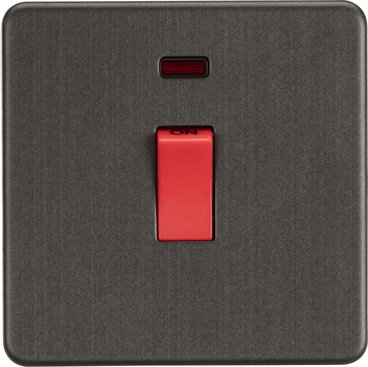 Screwless 45A 1G DP Switch with Neon - Smoked Bronze