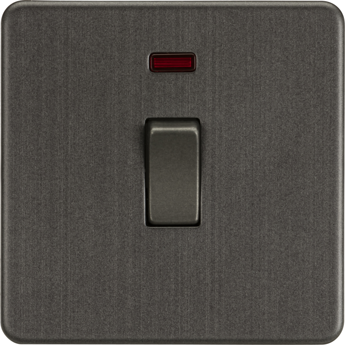 Screwless 20A 1G DP Switch with Neon - Smoked Bronze