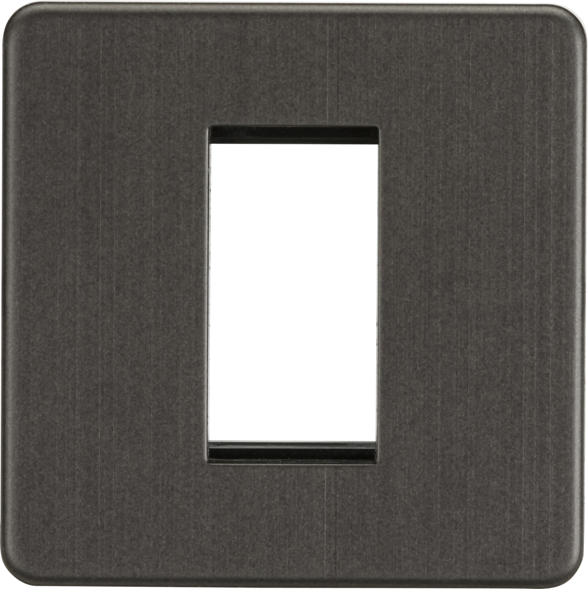 Screwless 1G Modular Faceplate - Smoked Bronze