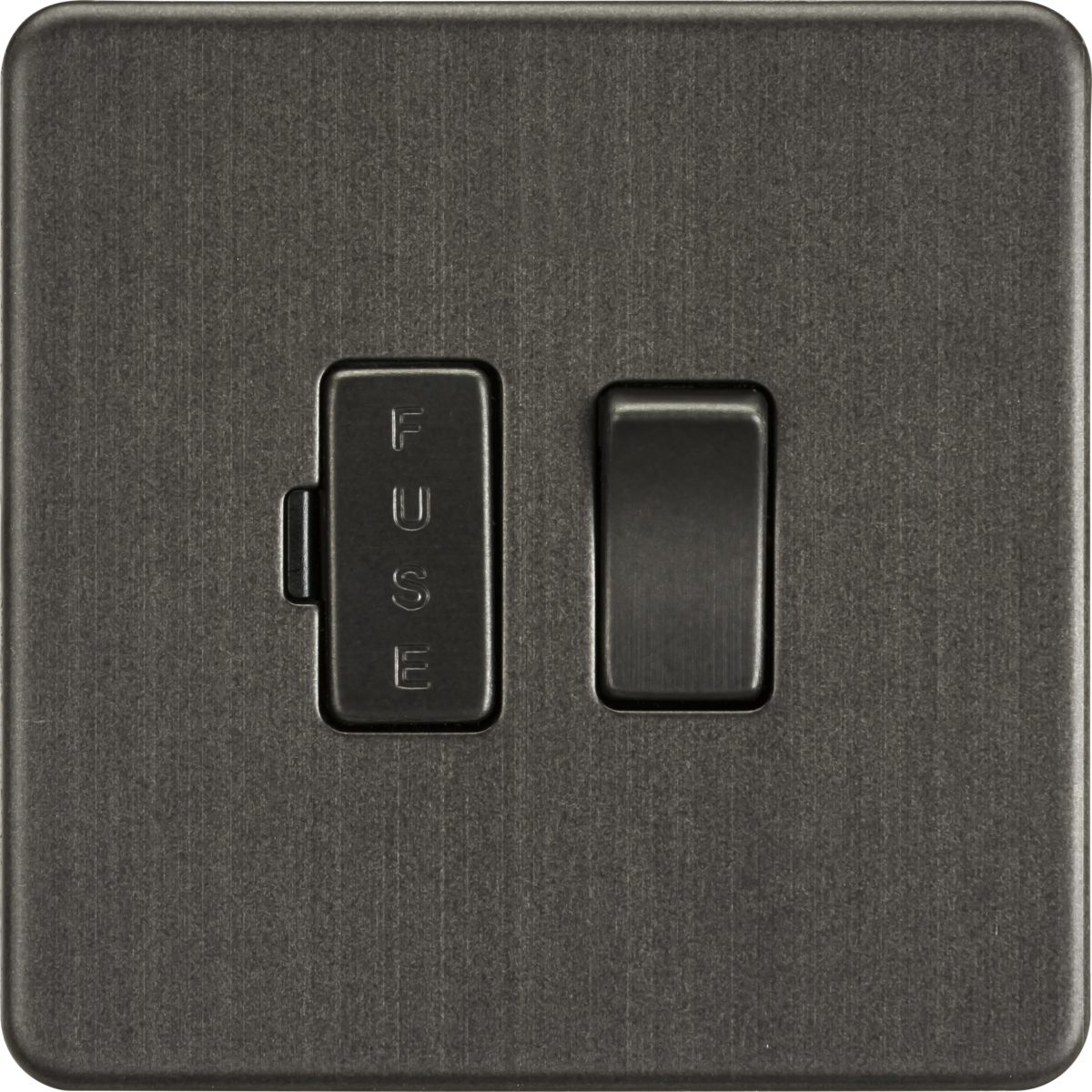 Screwless 13A Switched Fused Spur Unit - Smoked Bronze