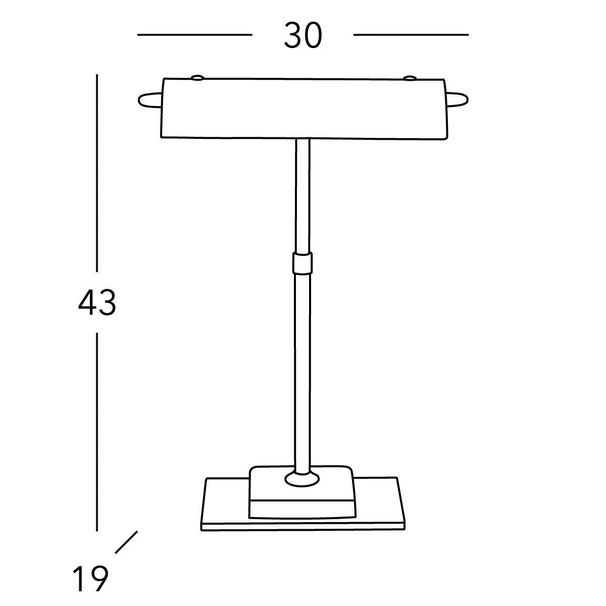 Kolarz 5040.70150.000/li10 BANKERS Table Light
