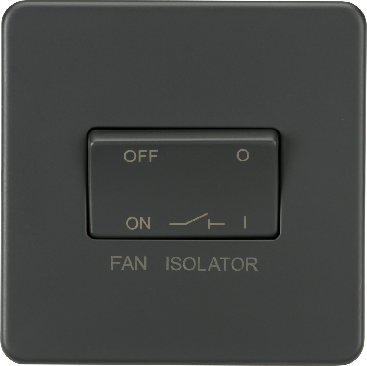 Screwless 10AX 3 pole Fan Isolator Switch - Anthracite