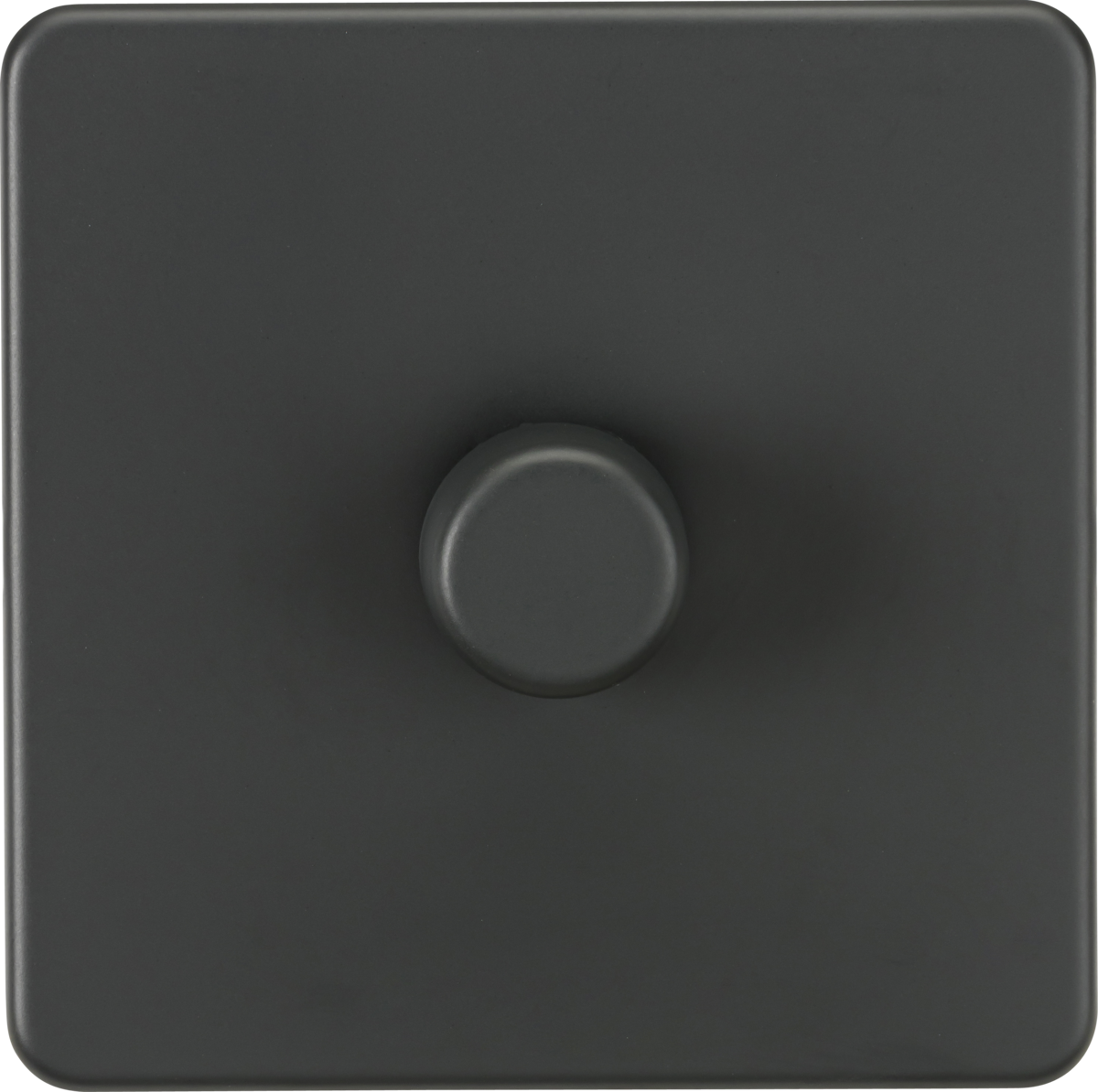 Screwless 1G 2-way 10-200W (5-150W LED) trailing edge dimmer - Anthracite