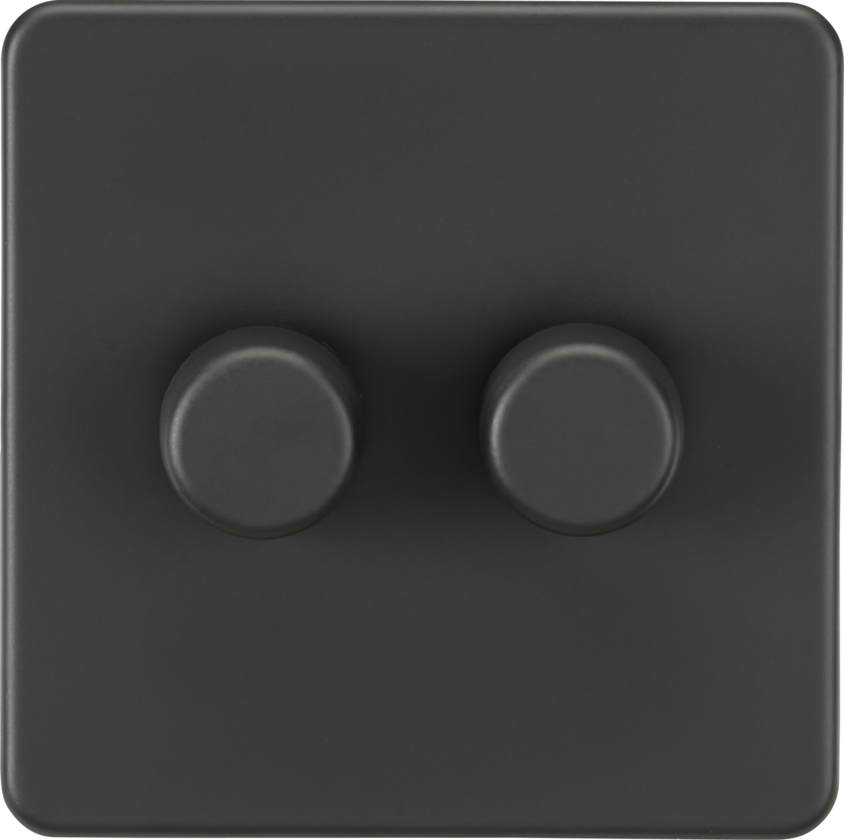 Screwless 2G 2-way 10-200W (5-150W LED) trailing edge dimmer - Anthracite