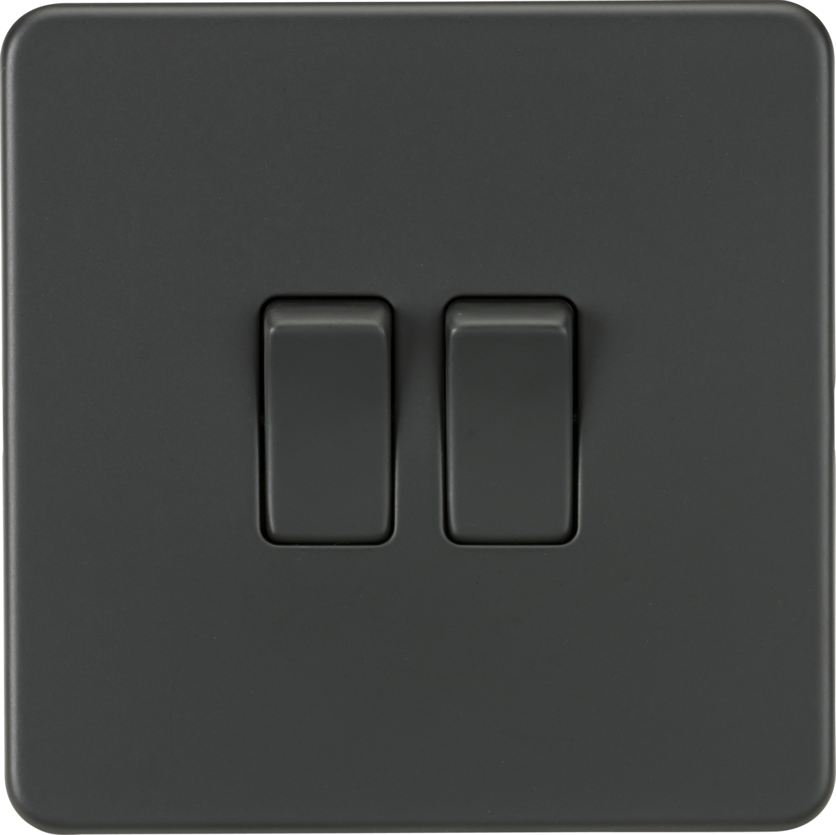 Screwless 10AX 2G 2-Way Switch - Anthracite