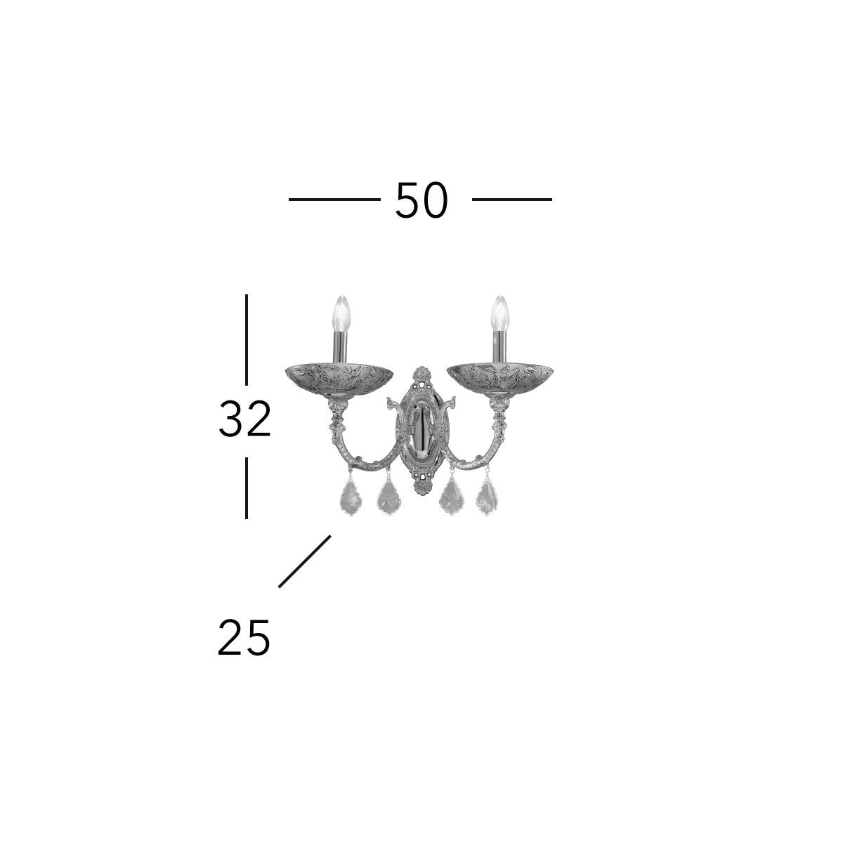 Kolarz 5130.60230.000/ki30 DUCALE Wall Light