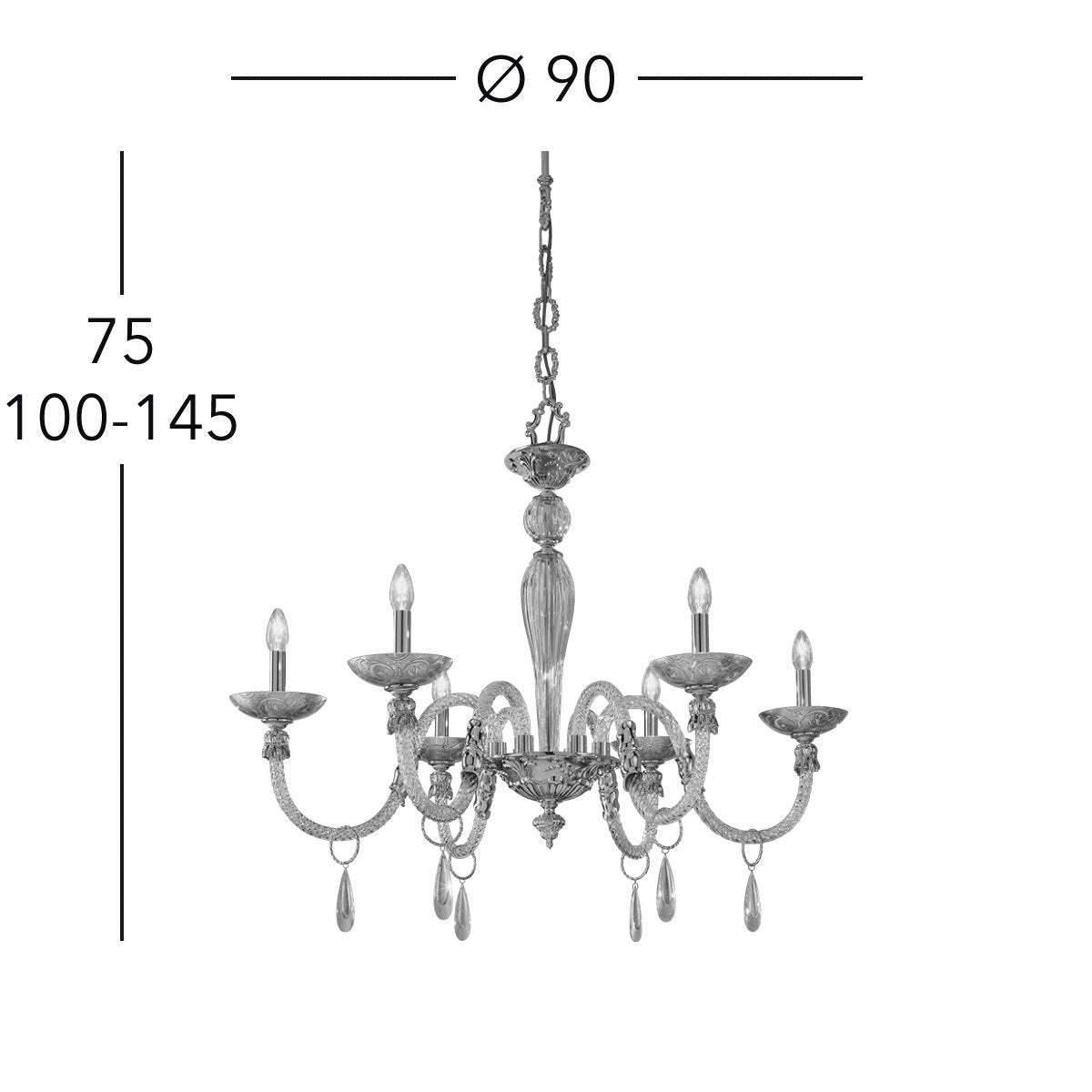 Kolarz 5250.80630.943/tc10 CONDULMER 2 Chandelier