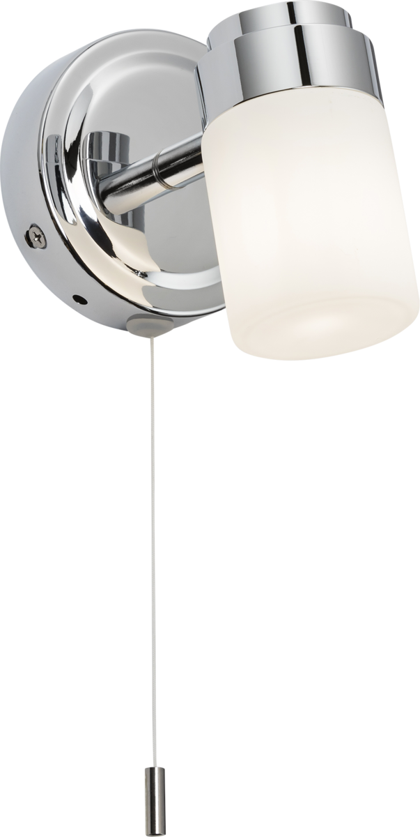 230V IP44 G9 Single Spotlight with Frosted Glass - Chrome