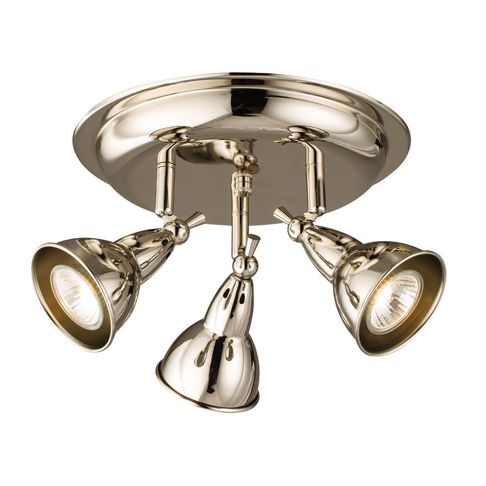 Endon Lighting 59935 Burbidge 3Lt Spot Bright Nickel Plate