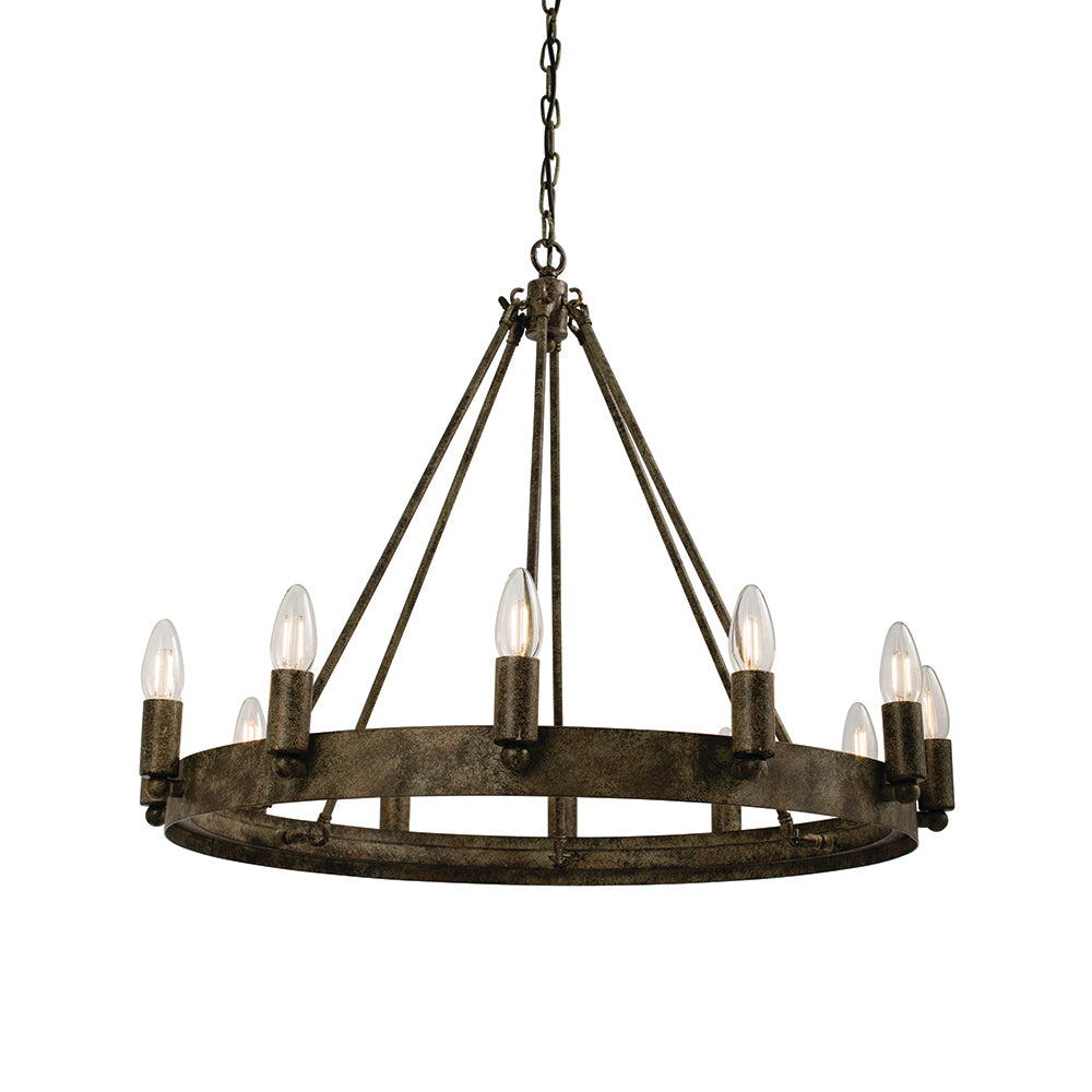 Endon Lighting 61026 Chevalier 12Lt Pendant Aged Metal Paint