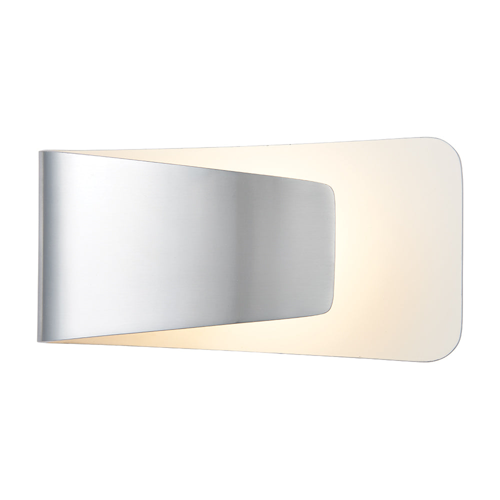 Endon Lighting 61031 Jenkins 1Lt Wall Polished Aluminium & Matt White Paint