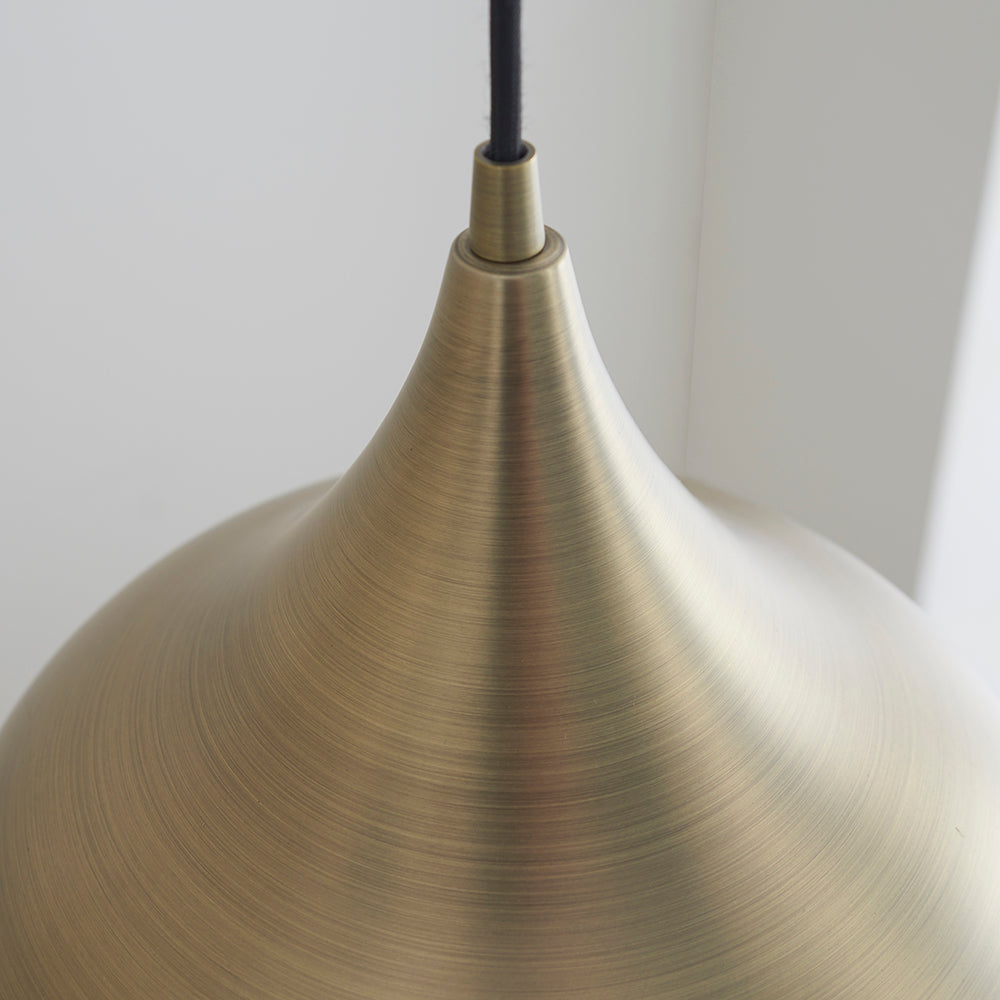 Endon Lighting 61299 Brosnan 1Lt Pendant Matt Antique Brass Paint