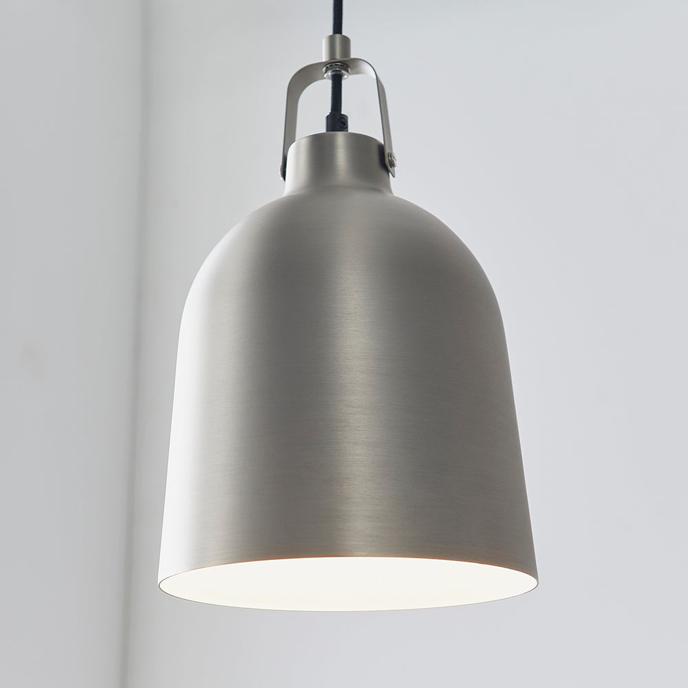Endon Lighting 61308 Lazenby 1Lt Pendant Matt Nickel Plate