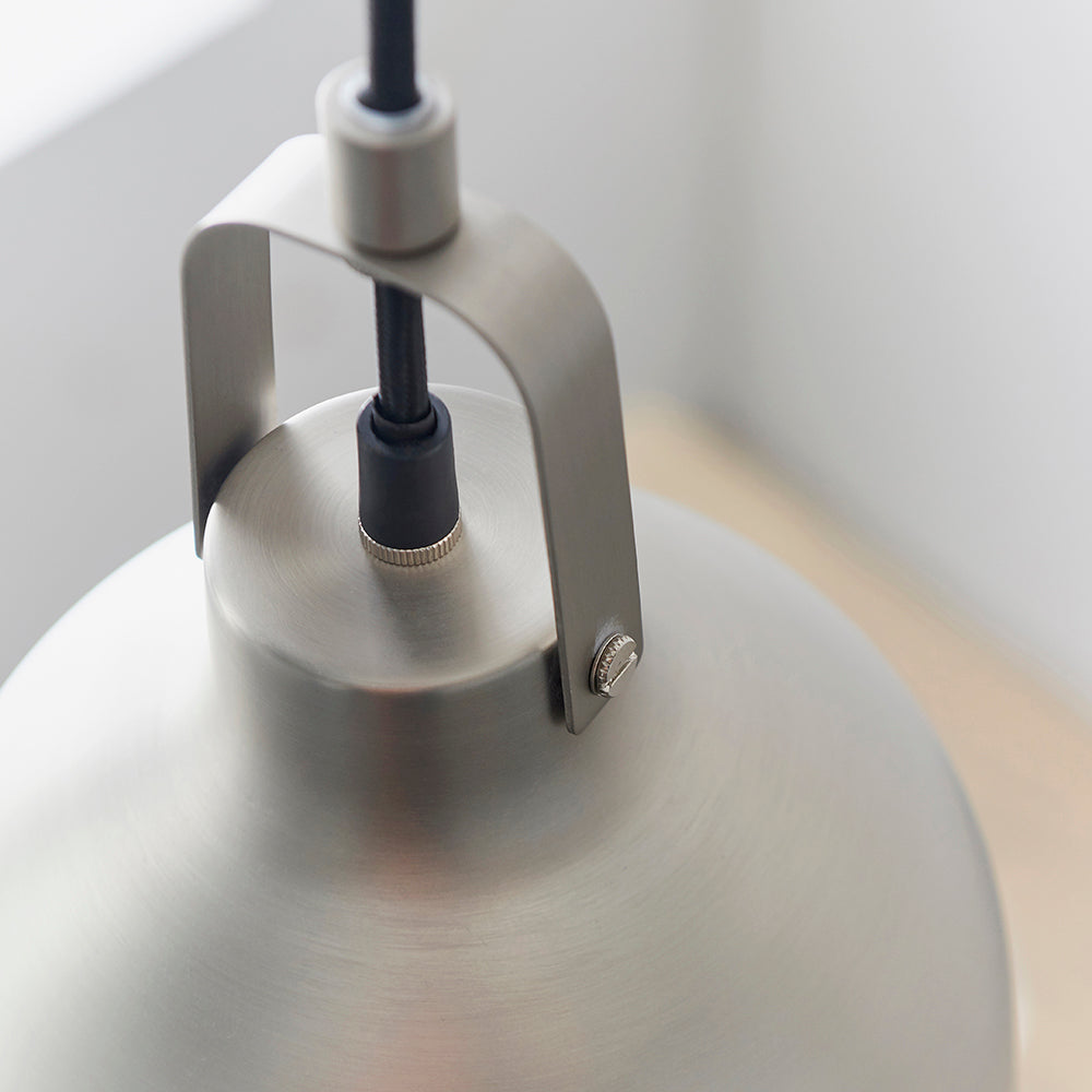 Endon Lighting 61308 Lazenby 1Lt Pendant Matt Nickel Plate