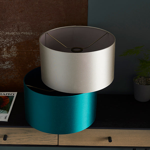 Teal satin shade