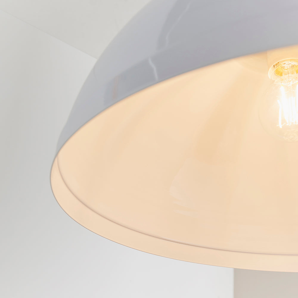 Endon Lighting 67556 Collingham 1Lt Pendant Gloss White & Satin Chrome Plate