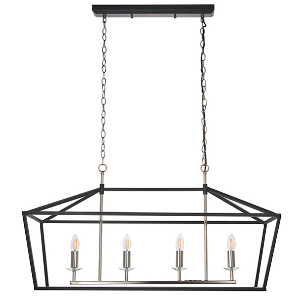 Matt Black Paint, Bright Nickel Plate & Clear Crystal