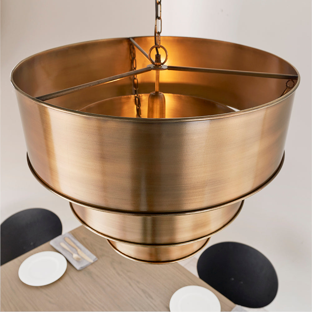 Endon Lighting 69783 Morad 1Lt Pendant Aged Brass Plate