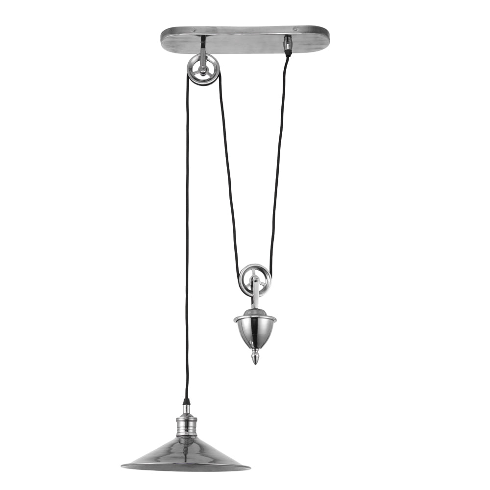 Endon Lighting 69839 Victoria 1Lt Pendant Antique Silver Effect Plate