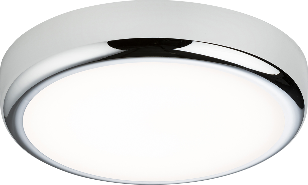 230V IP65 9W CCT Adjustable LED Bulkhead C/W Chrome Trim