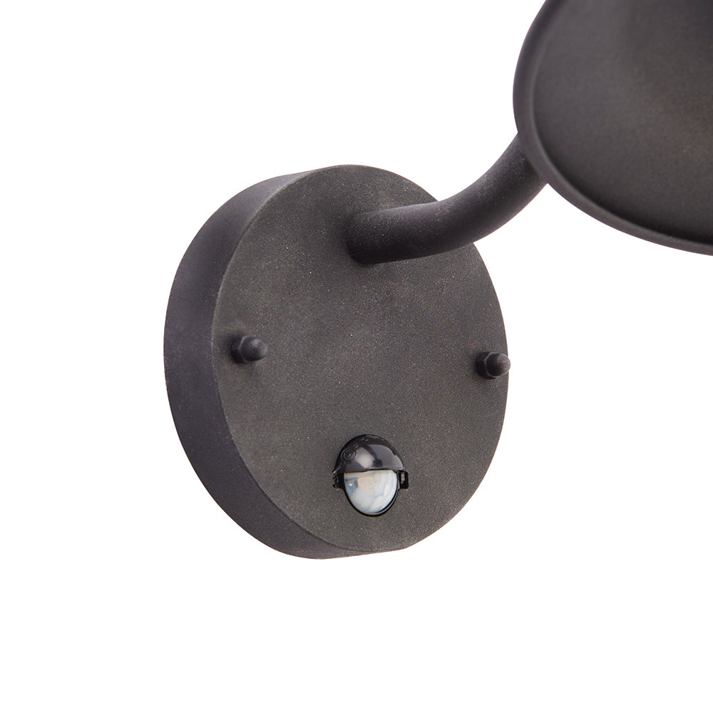 Endon Lighting 70331 Chesham Pir 1Lt Wall Textured Black & Clear Glass