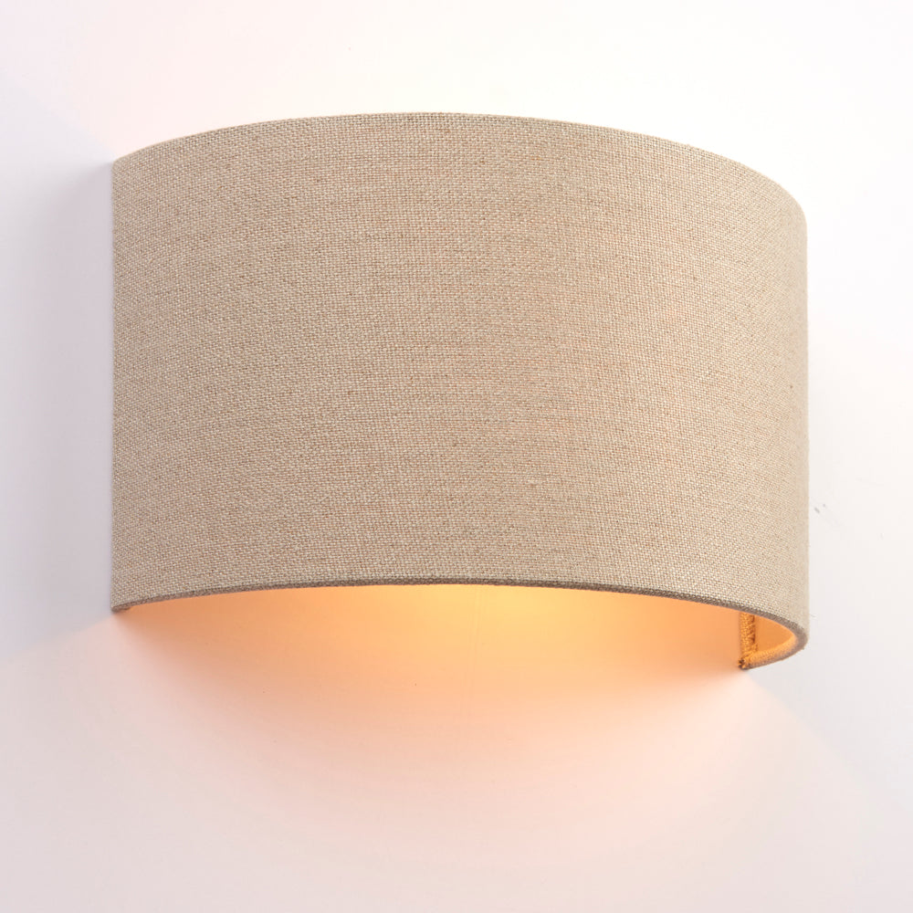 Endon Lighting 70335 Obi 1Lt Wall Natural Linen & Natural Polyester Cotton