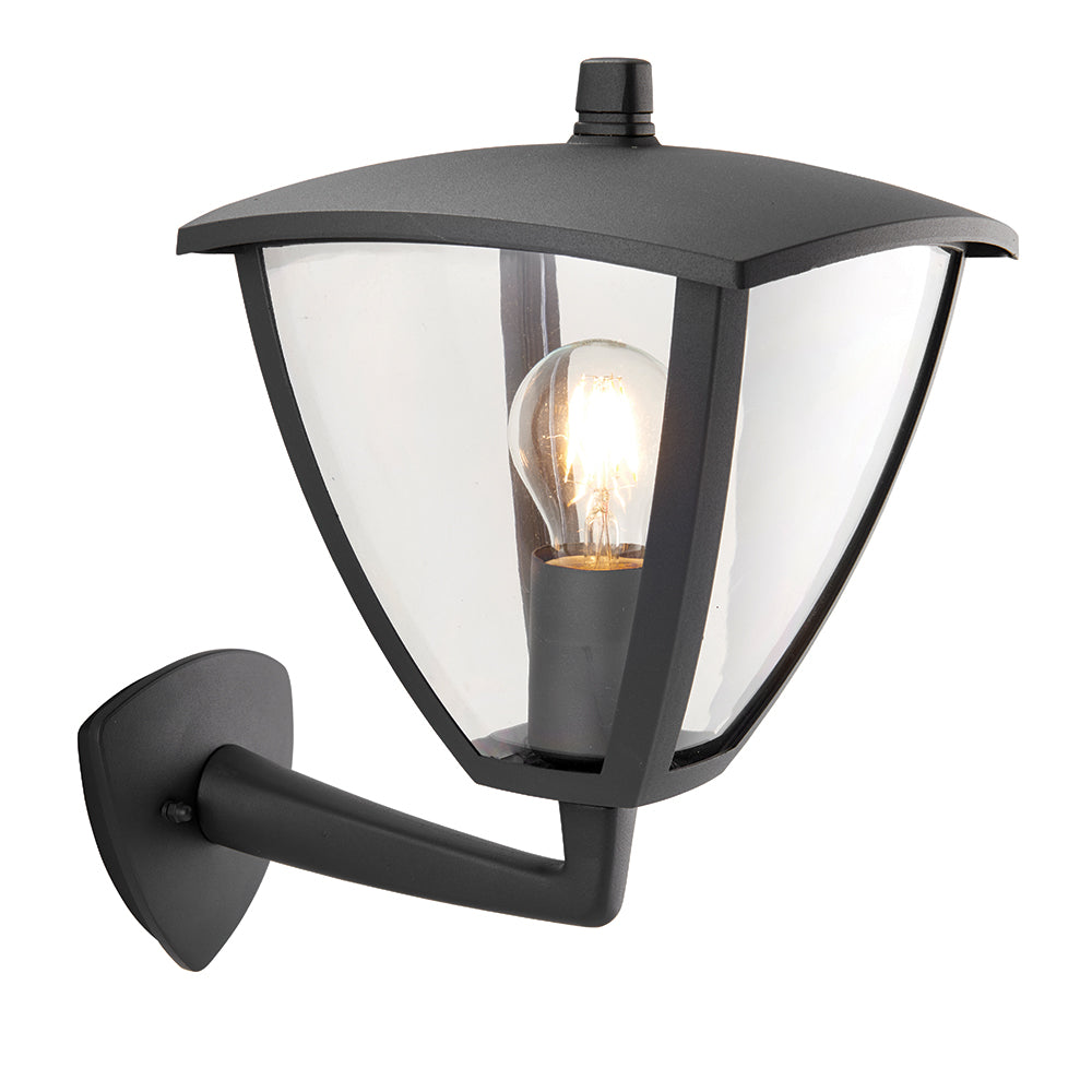 Endon Lighting 70695 Seraph 1Lt Wall Textured Grey Paint & Clear Pc