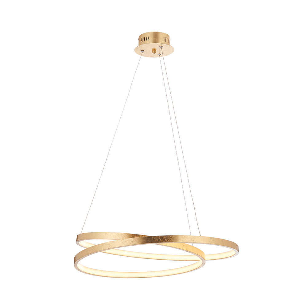 Endon Lighting 72479 Scribble 1Lt Pendant Gold Leaf & Frosted Acrylic
