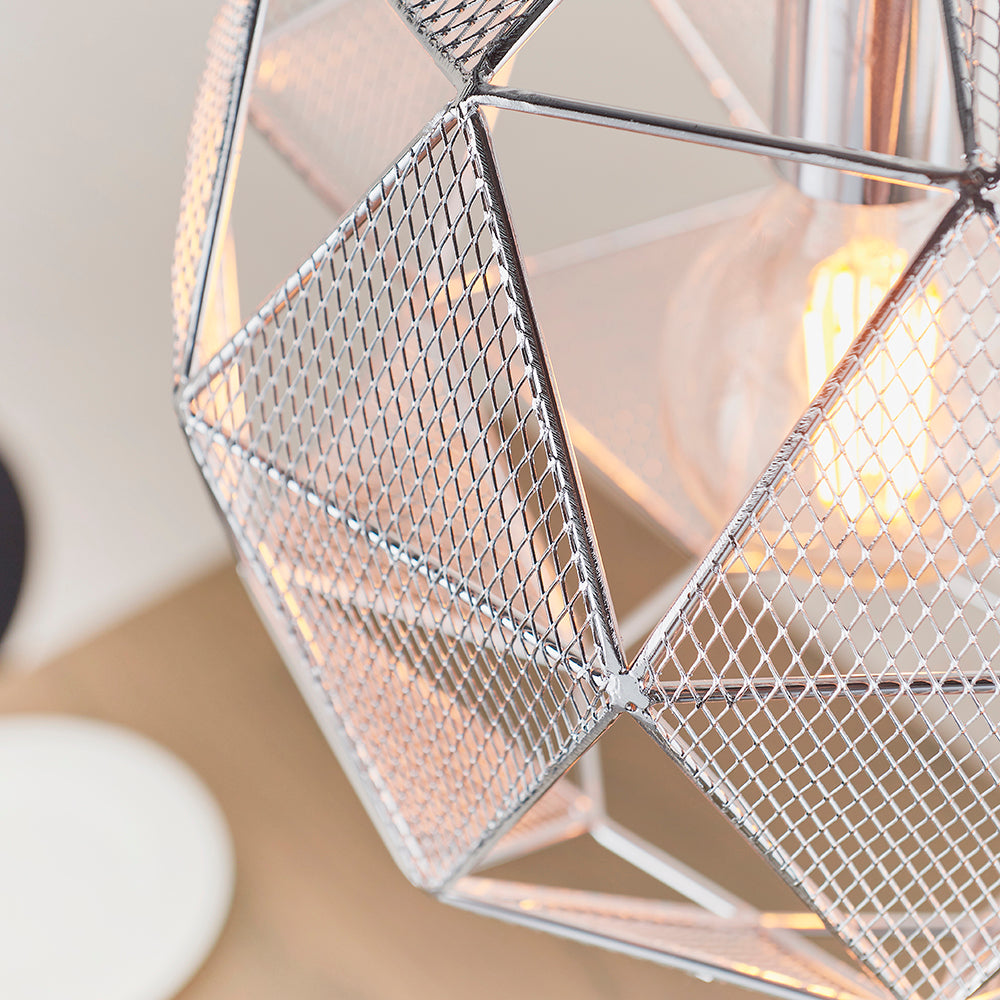 Endon Lighting 72817 Armour 1Lt Pendant Chrome Plate