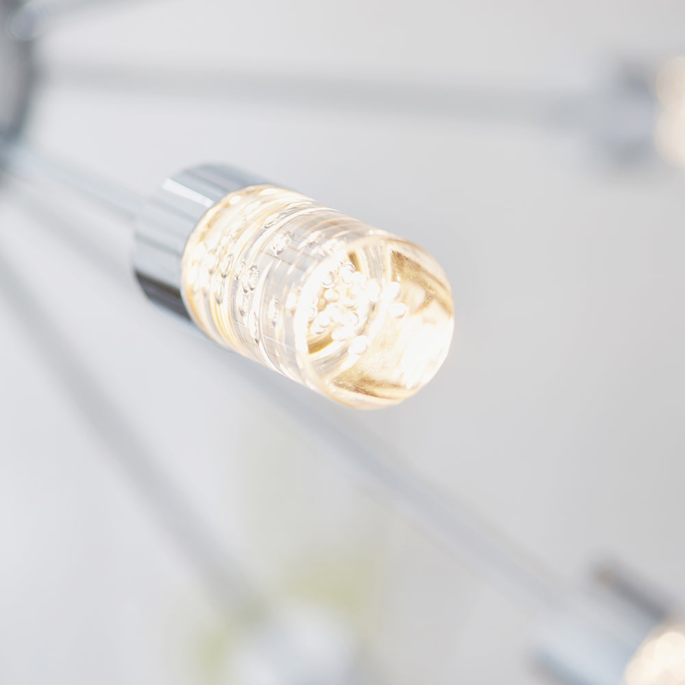 Endon Lighting 73046 Glacier 18Lt Pendant Chrome Plate & Clear Bubble Acrylic