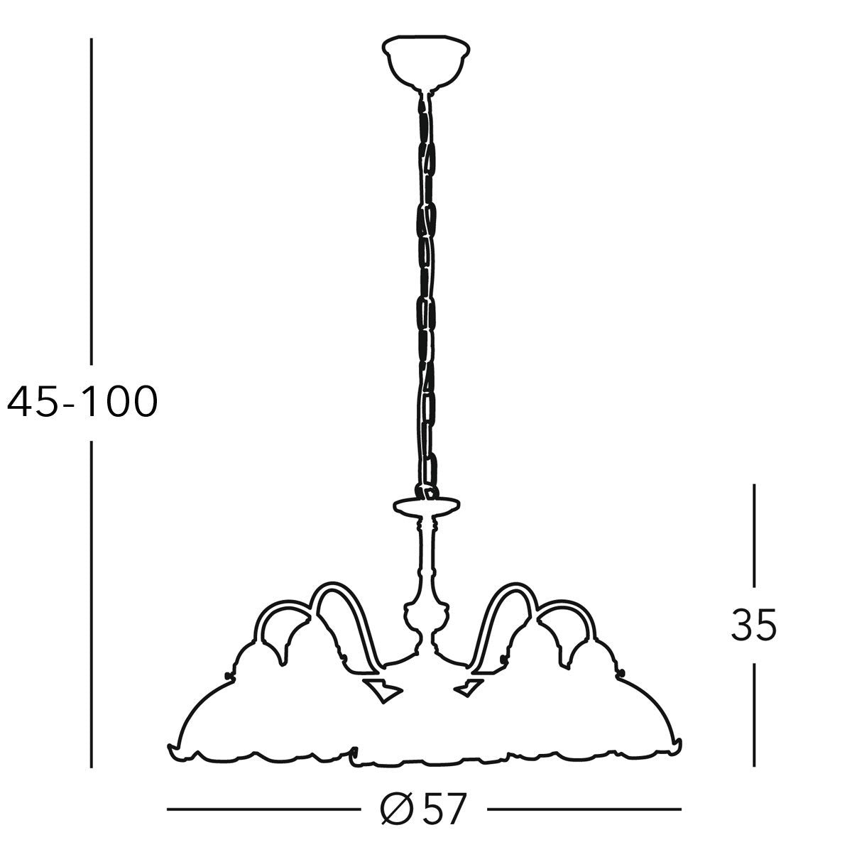 Kolarz 731.85.70 NONNA Chandelier