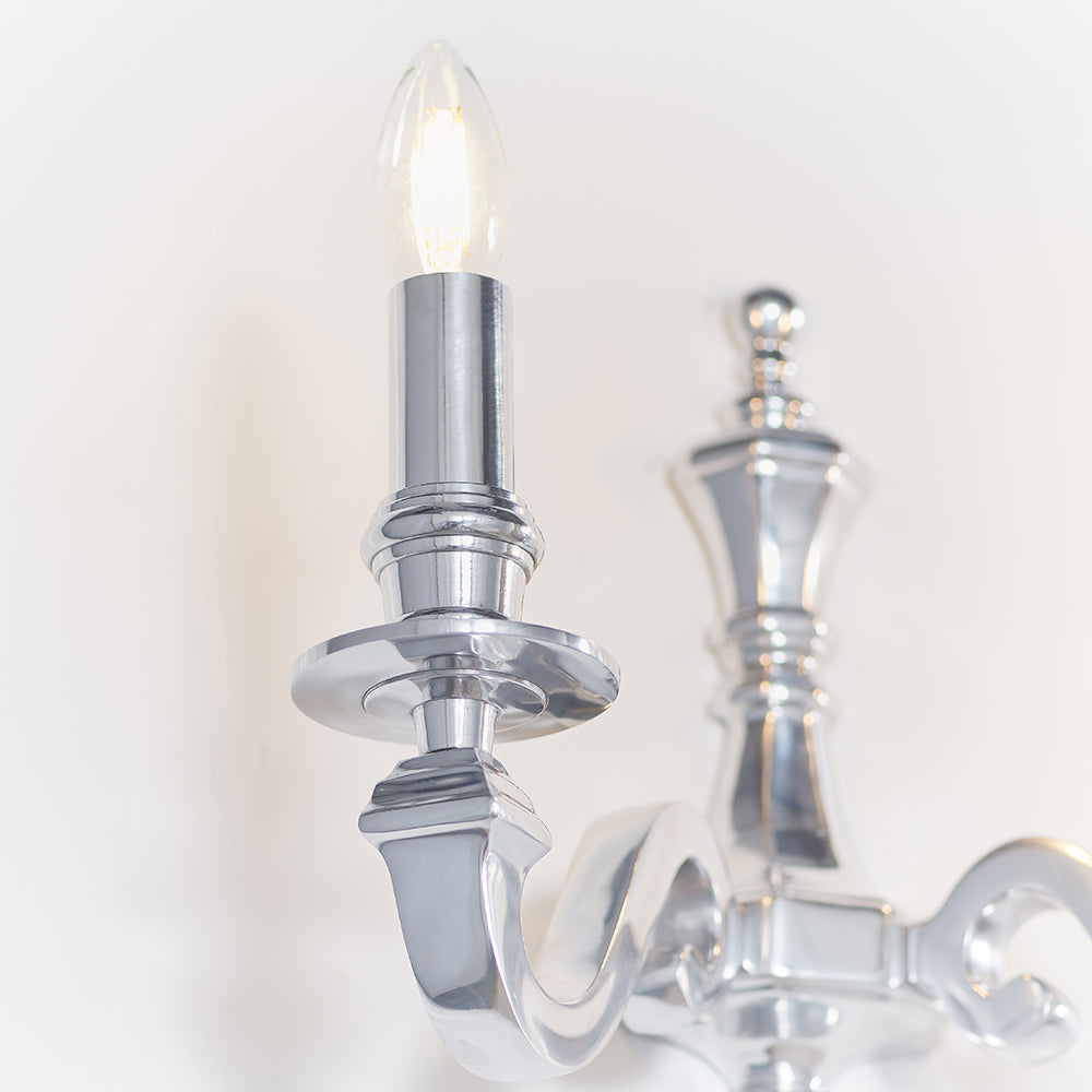 Endon Lighting 73584 Finsbury 2Lt Wall Polished Aluminium