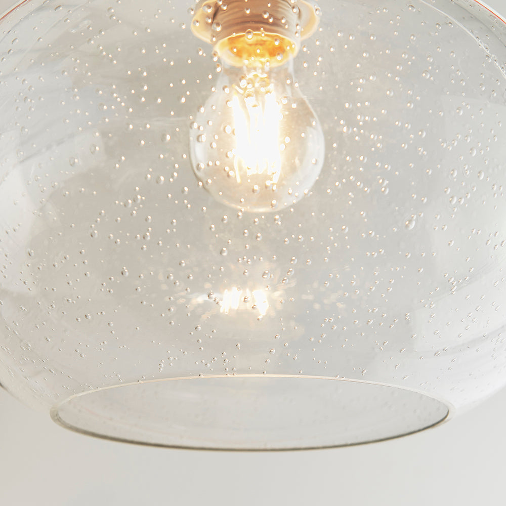 Endon Lighting 73974 Dimitri 1Lt Pendant Clear Bubble Glass