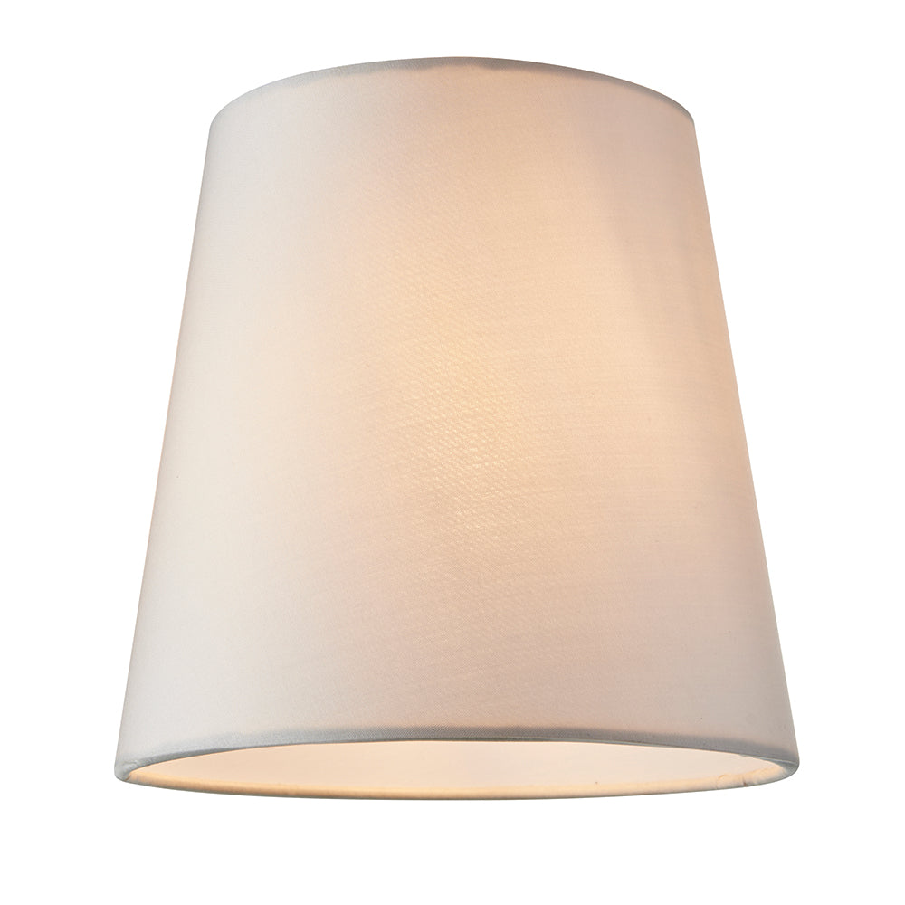 Endon Lighting 74293 Grace 1Lt Shade Vintage White Silk & Gloss White