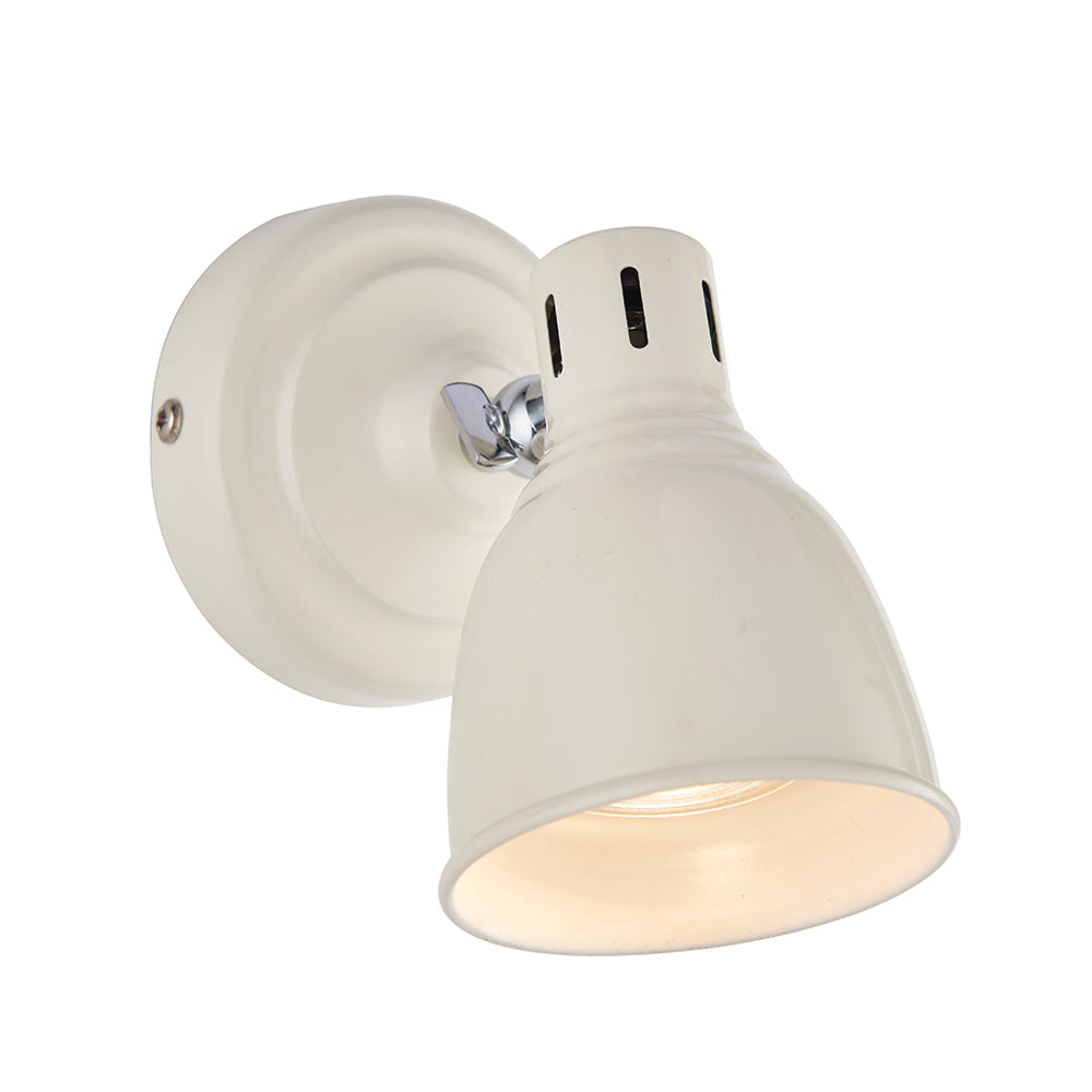 Endon Lighting 76287 Westbury 1Lt Spot Gloss Ivory Paint & Gloss White