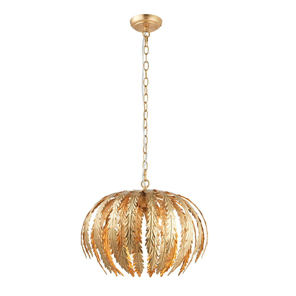 Endon Lighting 76360 Delphine 3Lt Pendant Gold Effect Paint