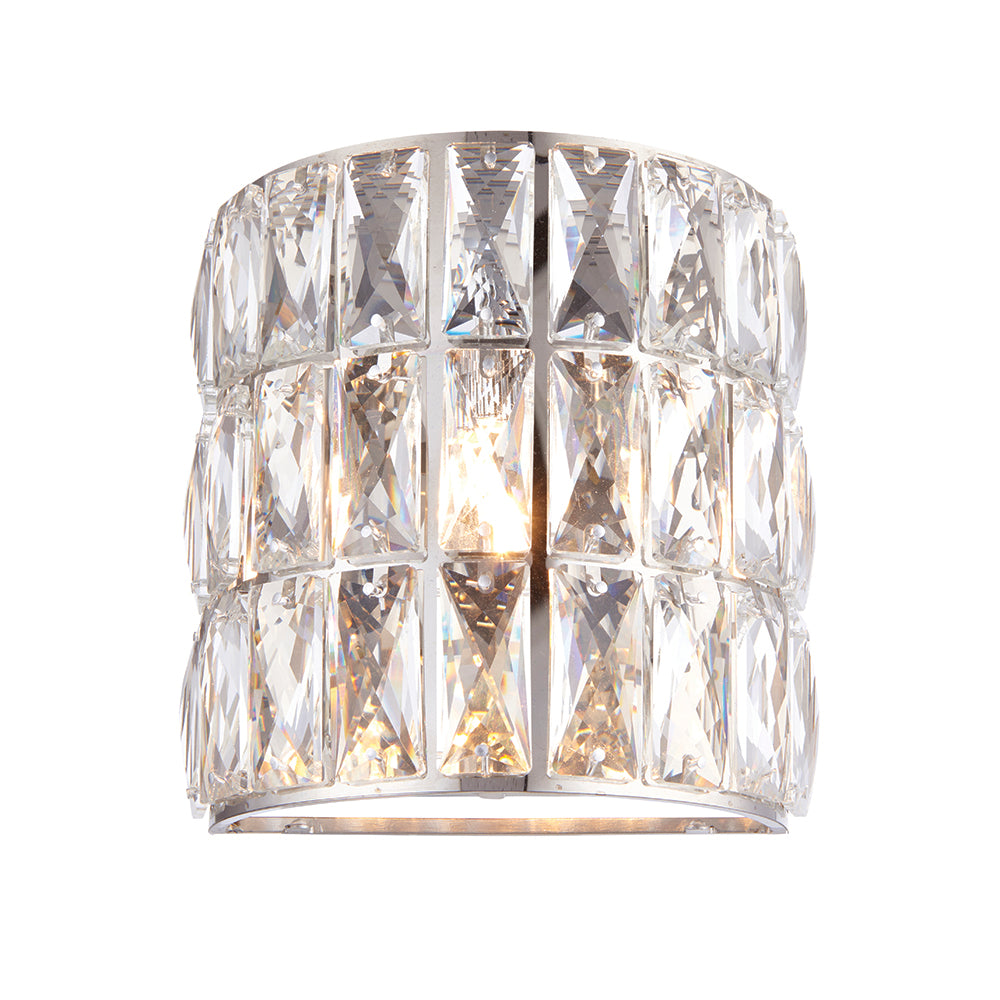 Endon Lighting 76515 Verina 1Lt Wall Clear Crystal & Chrome Plate